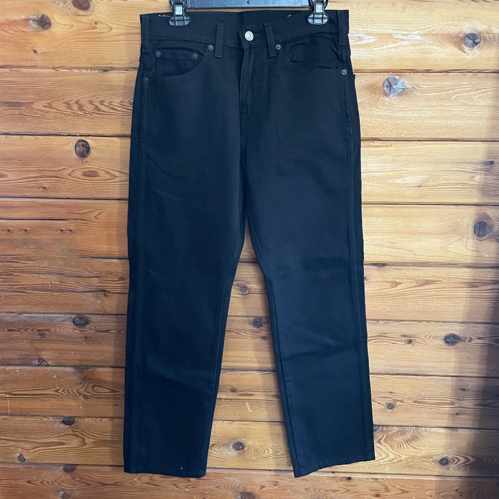 NWT Levi's Jeans Mens Black Western Fit Strong Straight Leg Zip 30x30